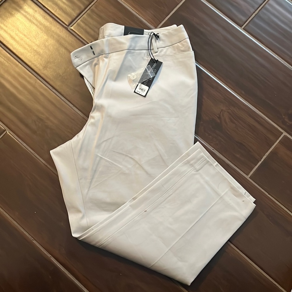Dress Pant in Beige Crop Pant